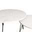 Ensemble de 2 tables basses rondes empilables de 27,56'' - Blanc