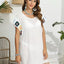 Tassel Boat Neck Flutter Sleeve Cover Up