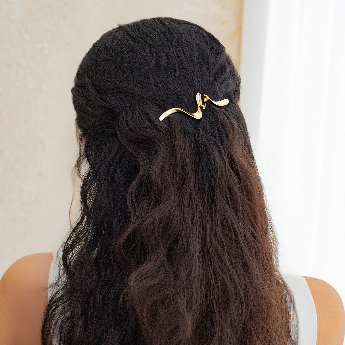 Clip de Cheveux en Métal Irregulier Élégant pour Femmes