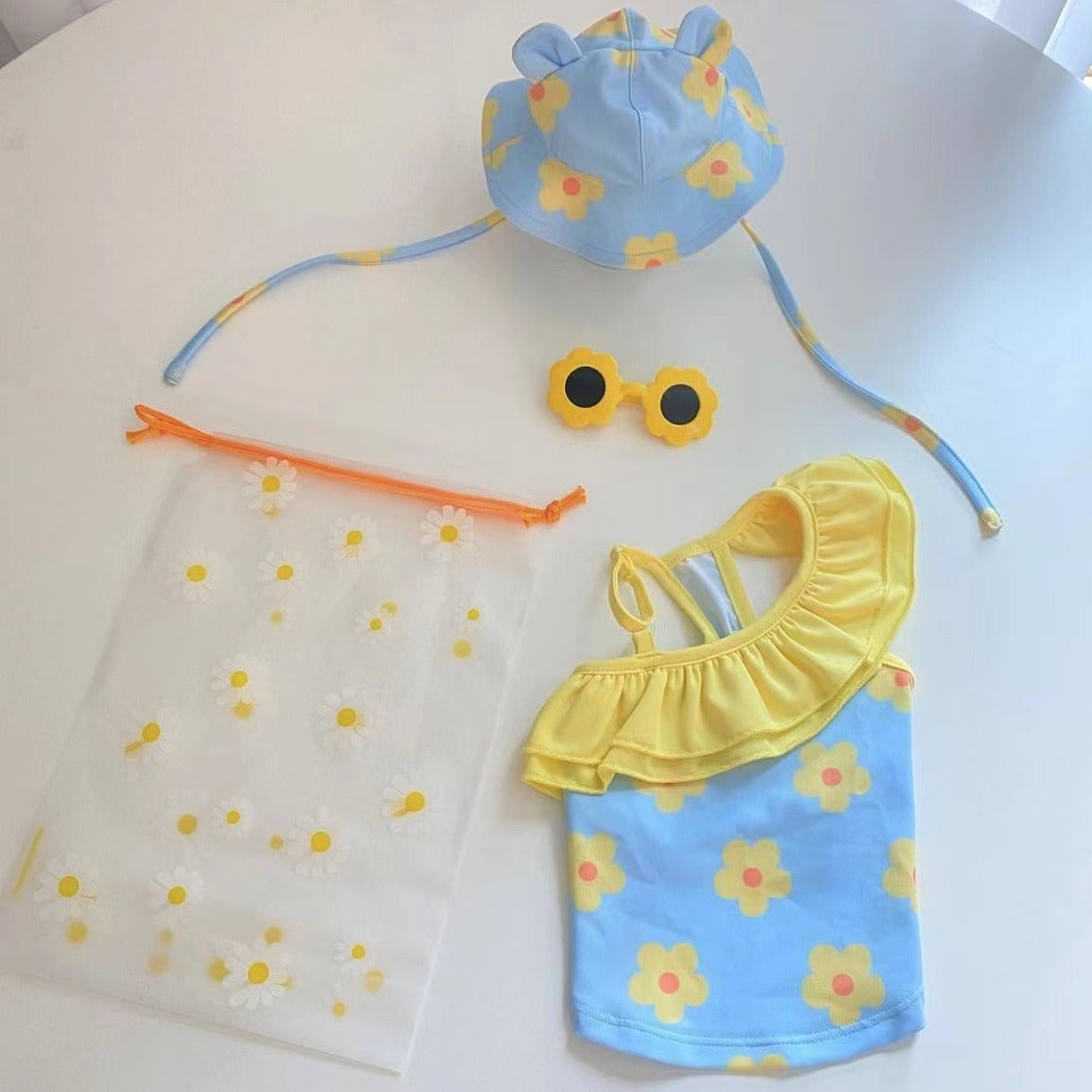 Pet swimsuit jumpsuit with bikini dog breathable vest swimsuit teddy bear - Korvel