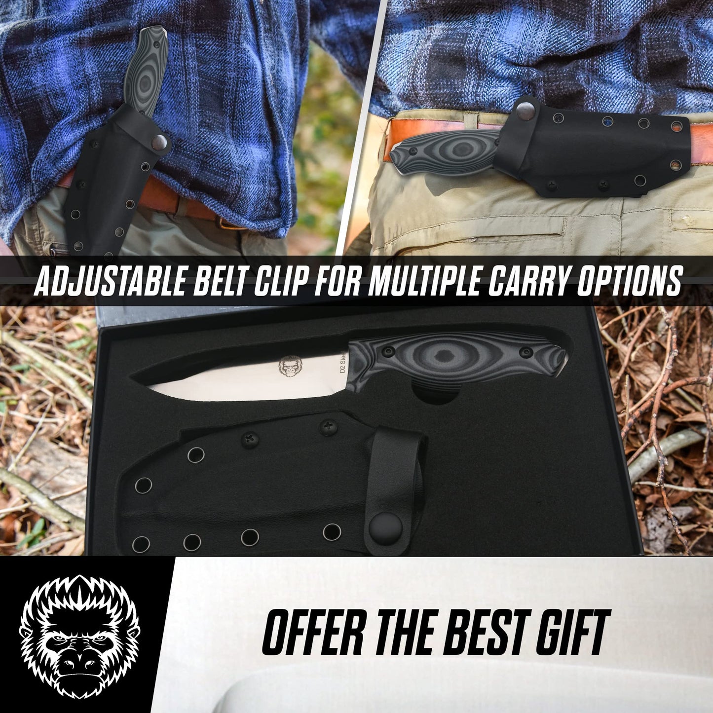 Ultimate Silverback Survival Knife Gift Set for Outdoor Enthusiasts - Korvel
