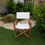 Premium Wooden Folding Chair Set - 2pcs in White Canvas