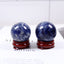 Natural crystal ball polished crystal crafts Blue-vein stone sodalite Wish ball ornament - Korvel