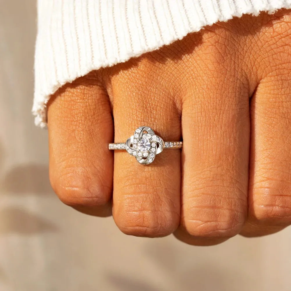 925 Sterling Silver Inlaid Zircon Ring - Korvel