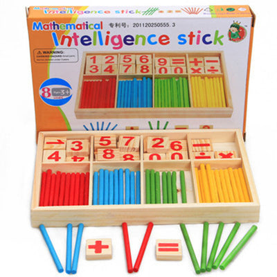 Children's Counting Stick Kindergarten Montessori Mathematics Teaching Tool Baby Early Education Digital Stick Toy - Korvel