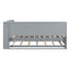 Wooden Twin Size DayBed with Twin Size Trundle, DayBed with Storage Shelf and USB Charging Ports,Grey - Korvel