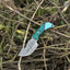 Premium Custom Damascus Steel Guthook Skinning Knife with Artisan Resin Handle - 7.5” Blade & Leather Sheath - Korvel