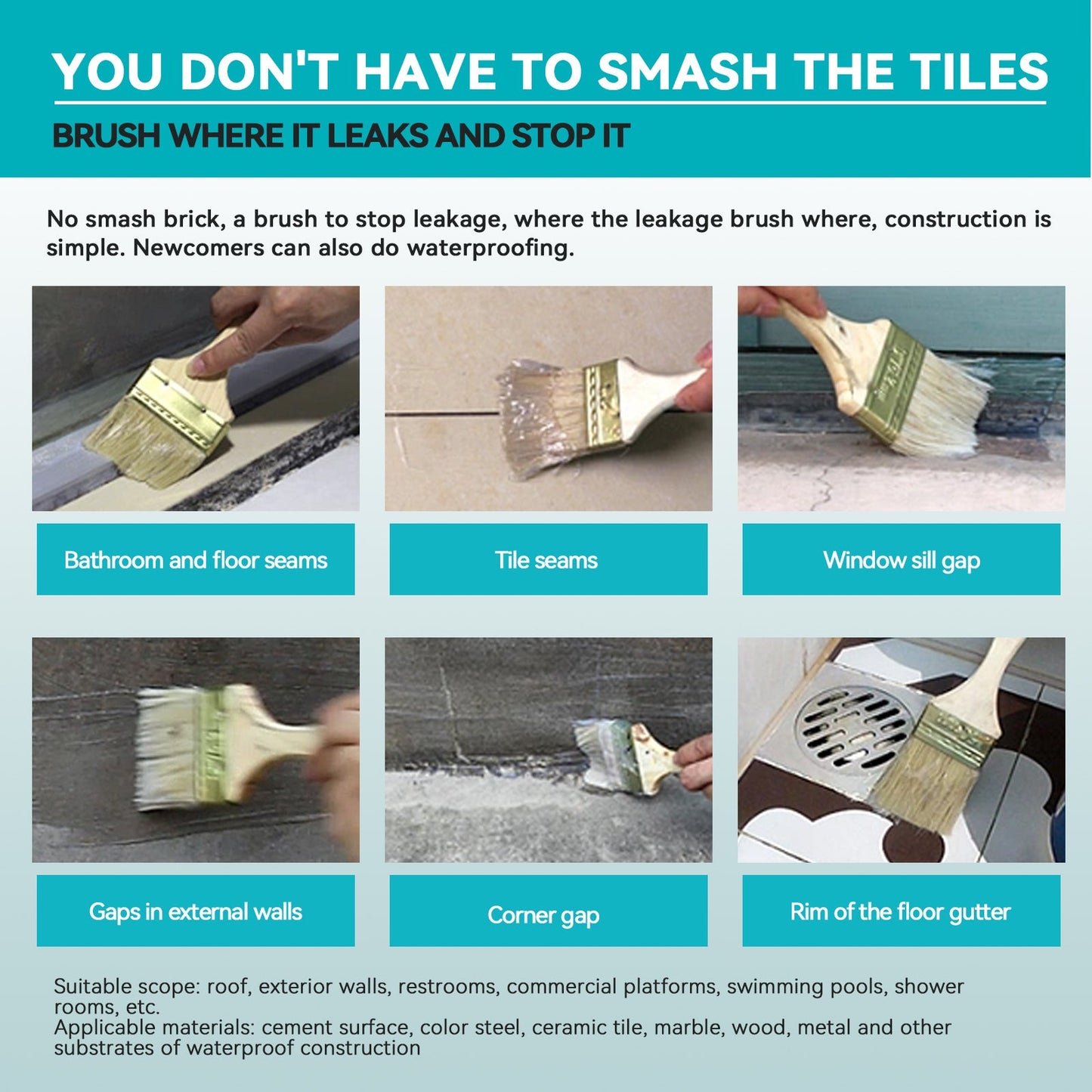 Transparent Waterproof Adhesive for Leakproof Repairs