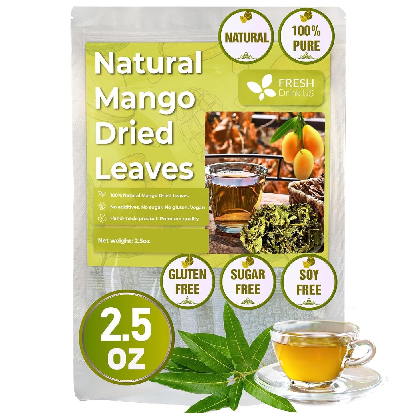 Premium Mango Leaf Herbal Tea - 100% Natural Dried Leaves