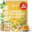 Bolsitas de té de jengibre premium, 100 % natural y puro, hechas de raíces de jengibre. Té de jengibre, infusión de jengibre. Sin azúcar, sin cafeína, sin gluten, vegano. 