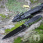 Ultimate Bushcraft Survival Knife Gift Set - The Fireline with 1095 High Carbon Blade (Black/Green) - Korvel