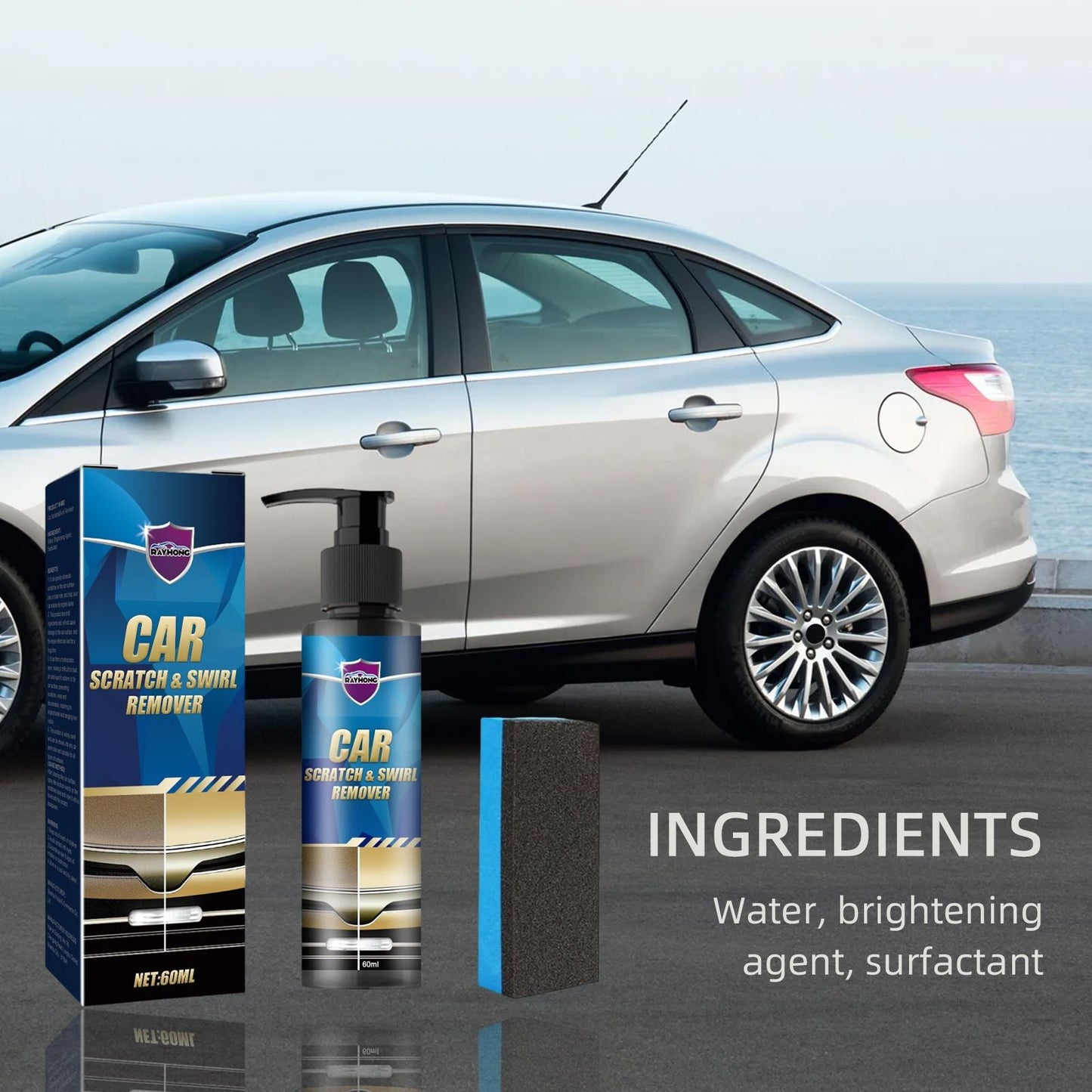 Car Scratch & Swirl Remover, Car Polishing Scratch Repair Paint Curing Renovation Touch-Up Detailer - Korvel