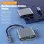 USB C Hub 4 in 1 Type C 3.0 Adapter with 4K HDMI & VGA