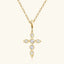 925 Sterling Silver Moissanite Cross Pendant Necklace - Korvel