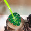 Premium Green Leaf Slotted Spoon - High Temperature Resistant