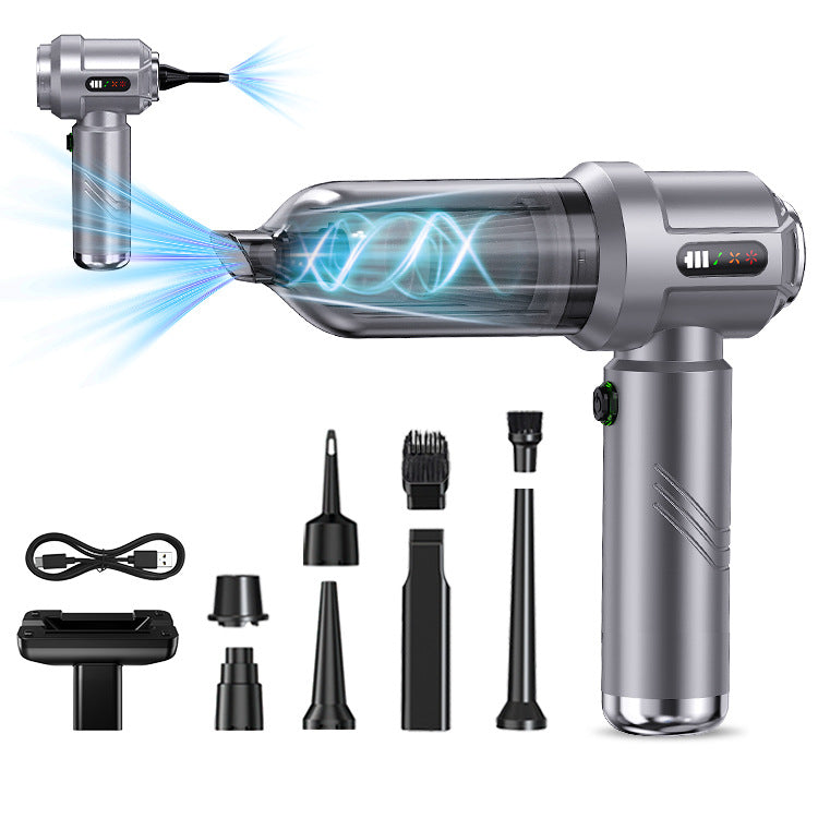Car vacuum cleaner small high suction household car portable inflatable dual-use handheld car dust blower - Korvel
