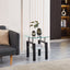 Tempered Transparent Glass End Table 2-Layers Small Table with Storage Living Room Side Table - Korvel