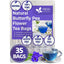 Premium Butterfly Pea Flowers, Tea Bags, 100% Natural and Pure from Butterfly Pea Flowers, Hand-made, Made With Natural Materials-Corn Fiber Tea Bag, Sugar/Caffeine/Gluten Free - Korvel