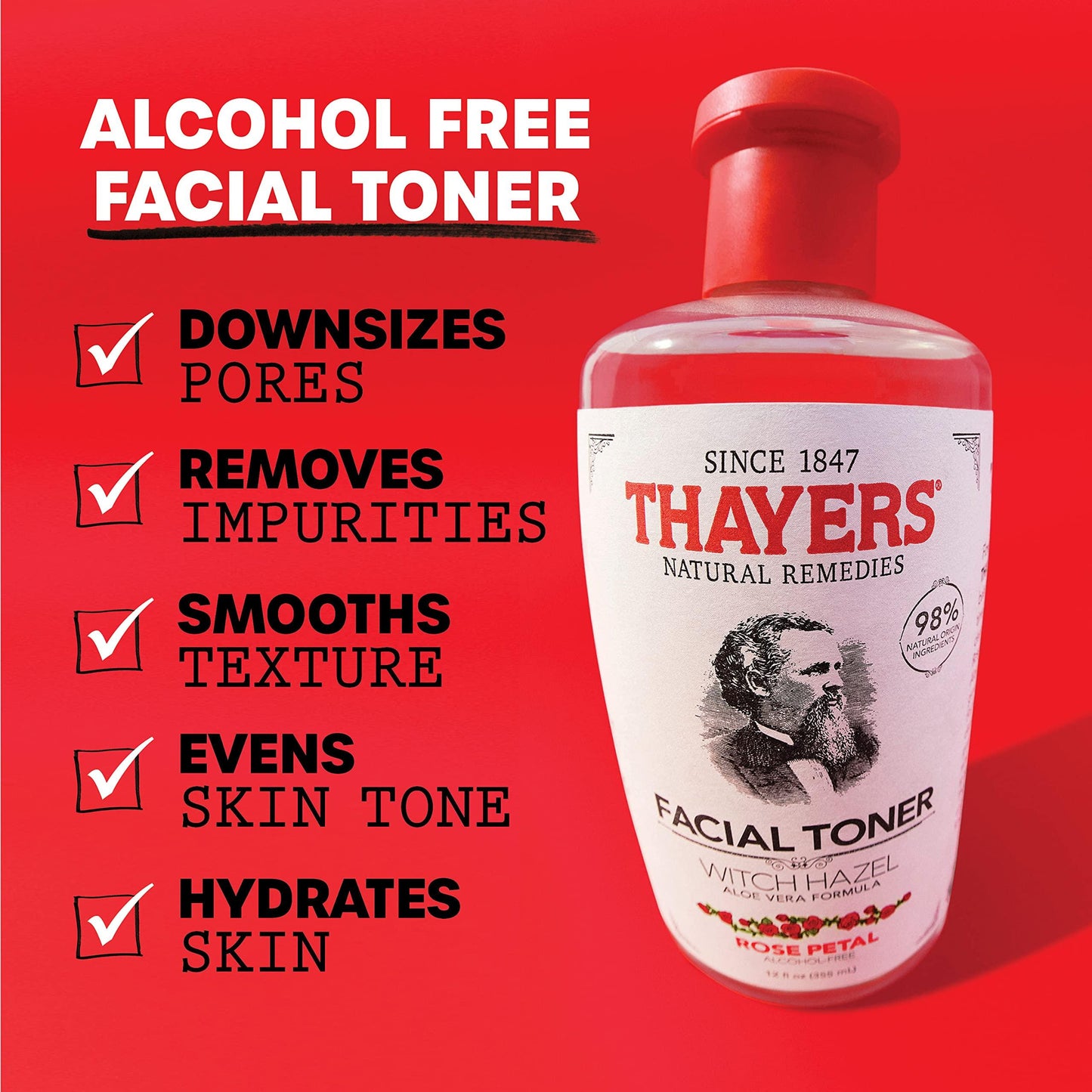 Toner facial aux pétales de rose Thayers Natural Remedies - 3 Oz
