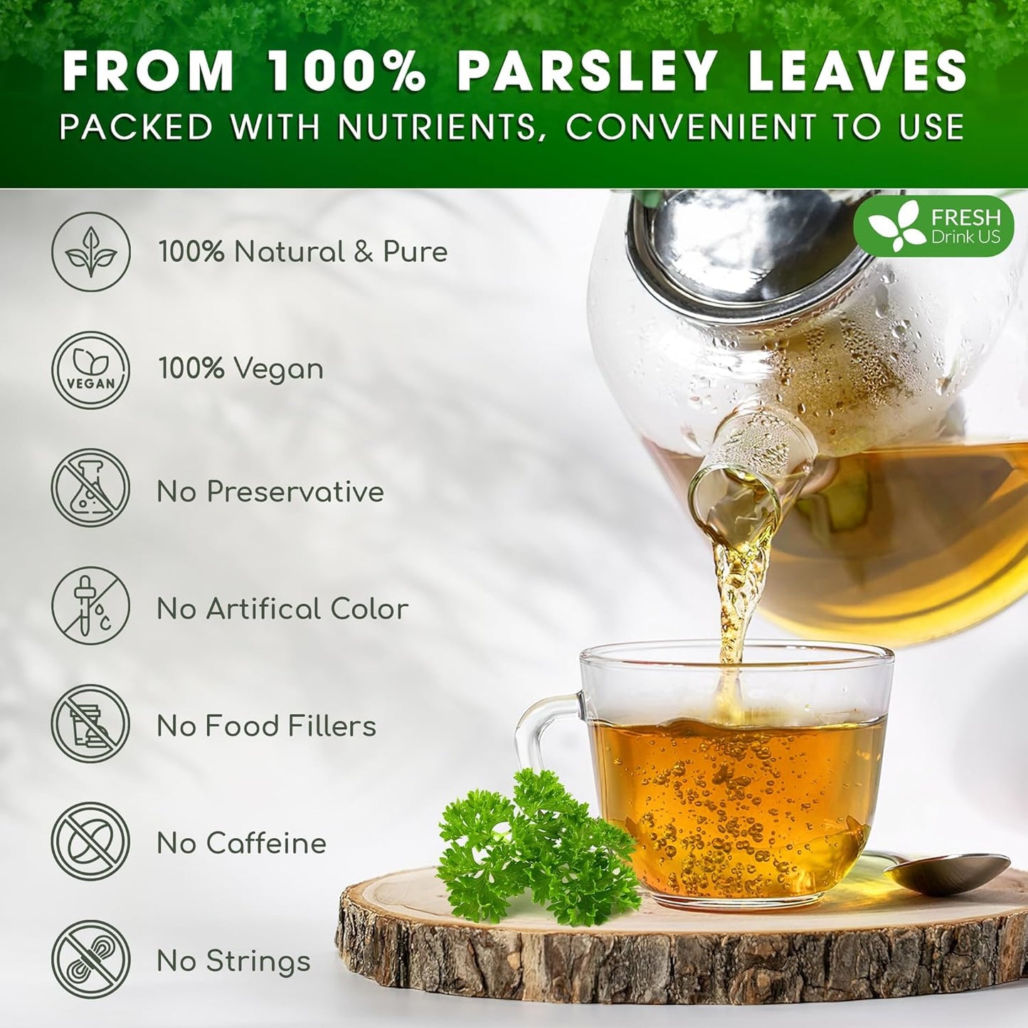 Premium Parsley Leaf Tea Bags - 100% Natural & Pure