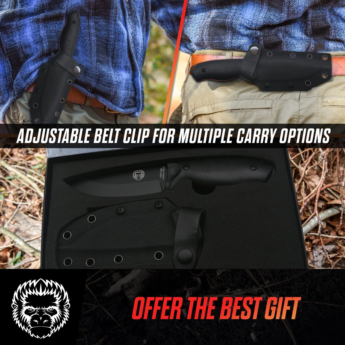 Ultimate Naked Bloodline Survival Knife Gift Set for Adventurers - Korvel