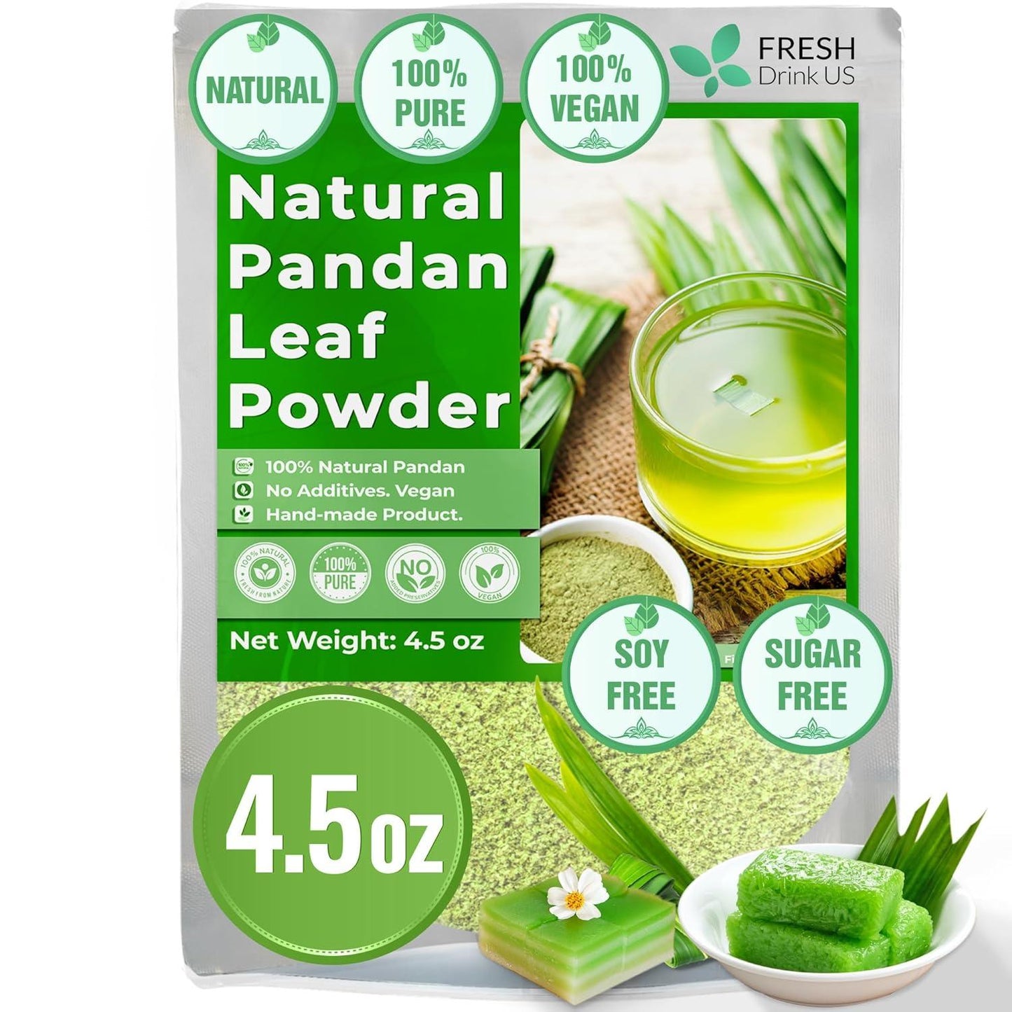 100% Pure Dried Pandan Leaves - Natural Flavoring Powder