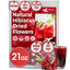Flores secas de hibisco, bolsitas de té, 100 % natural, puro de flores de hibisco. Té de hibisco a granel. Té de flor de hibisco. Sin azúcar, sin cafeína, sin gluten, vegano.