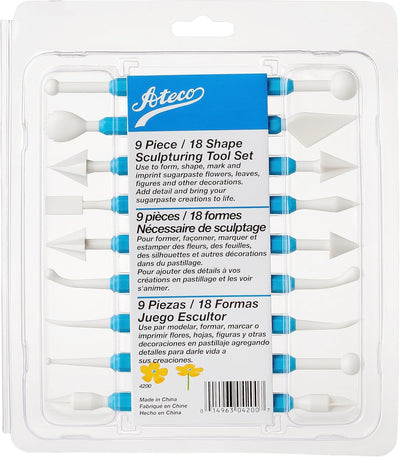 Ateco 4200 9-Piece Sculpting Set for Cake Decorating