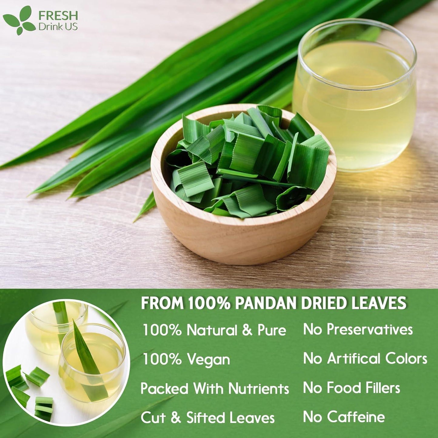 Hojas de Pandan Secas Naturales Premium - Veganas y Sin Aditivos