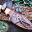 Handcrafted Damascus Steel Hunting Knife with Olive Wood Handle - Korvel