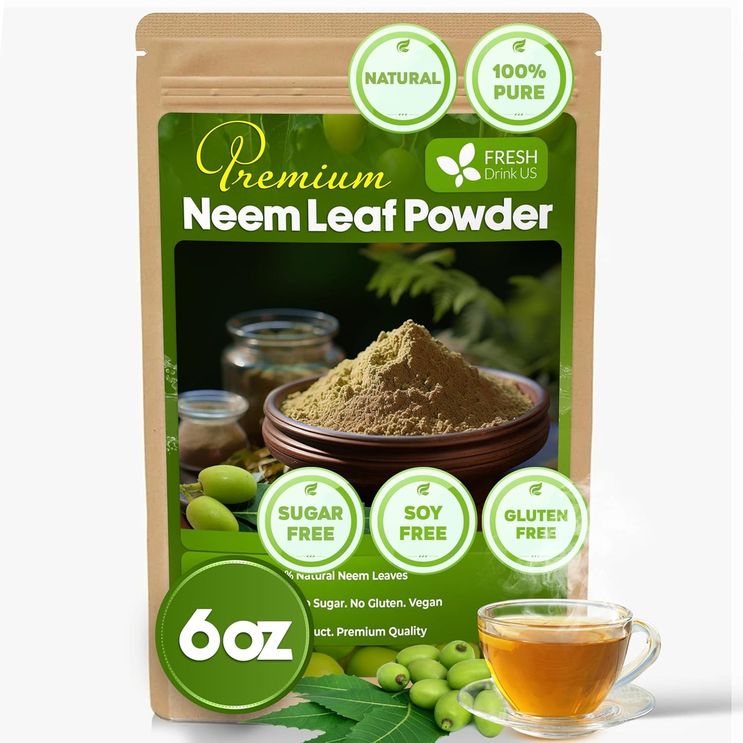 Premium Neem Leaf Tea Bags - 100% Natural & Pure