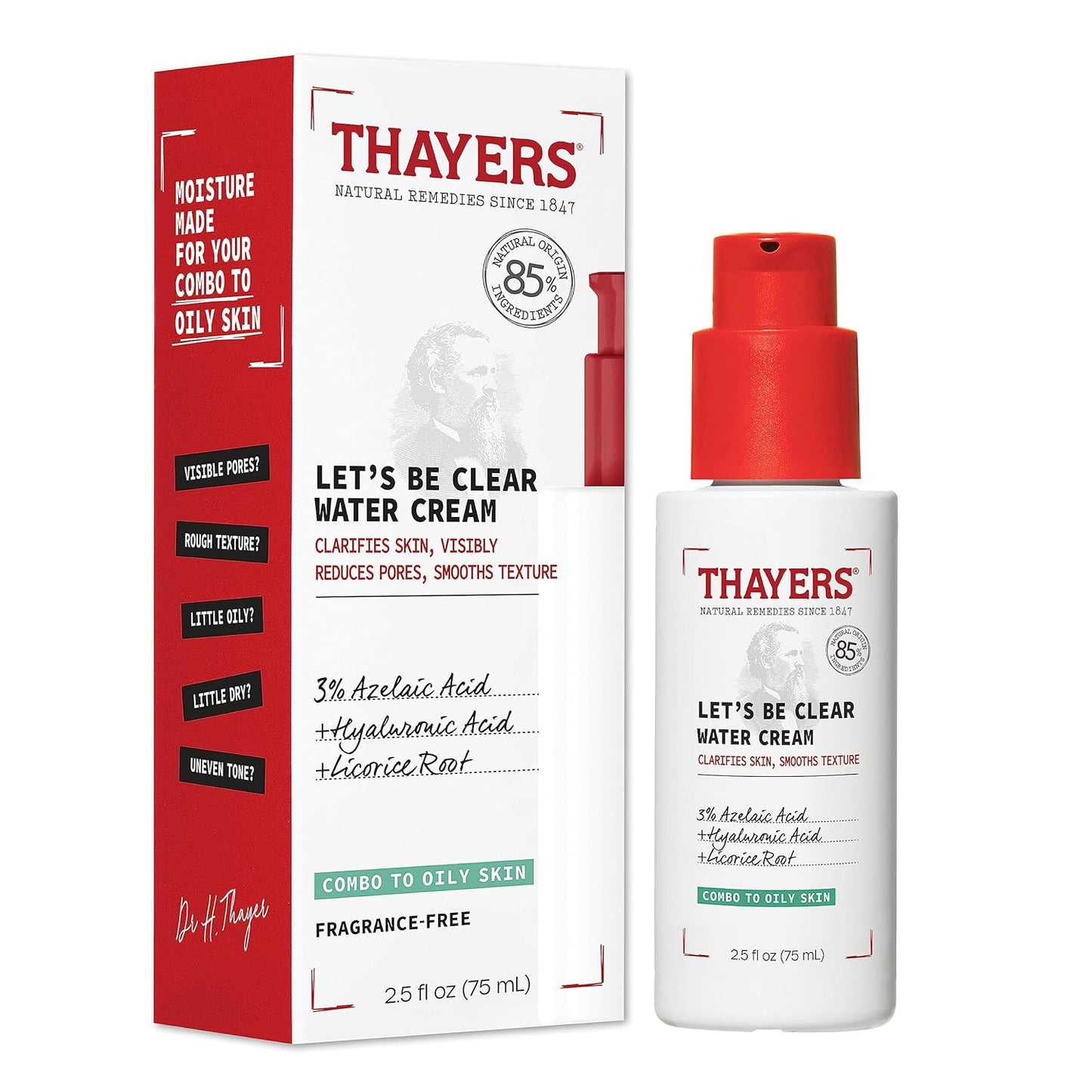 Thayer's Let's be Clear Water Cream - 2.5 oz