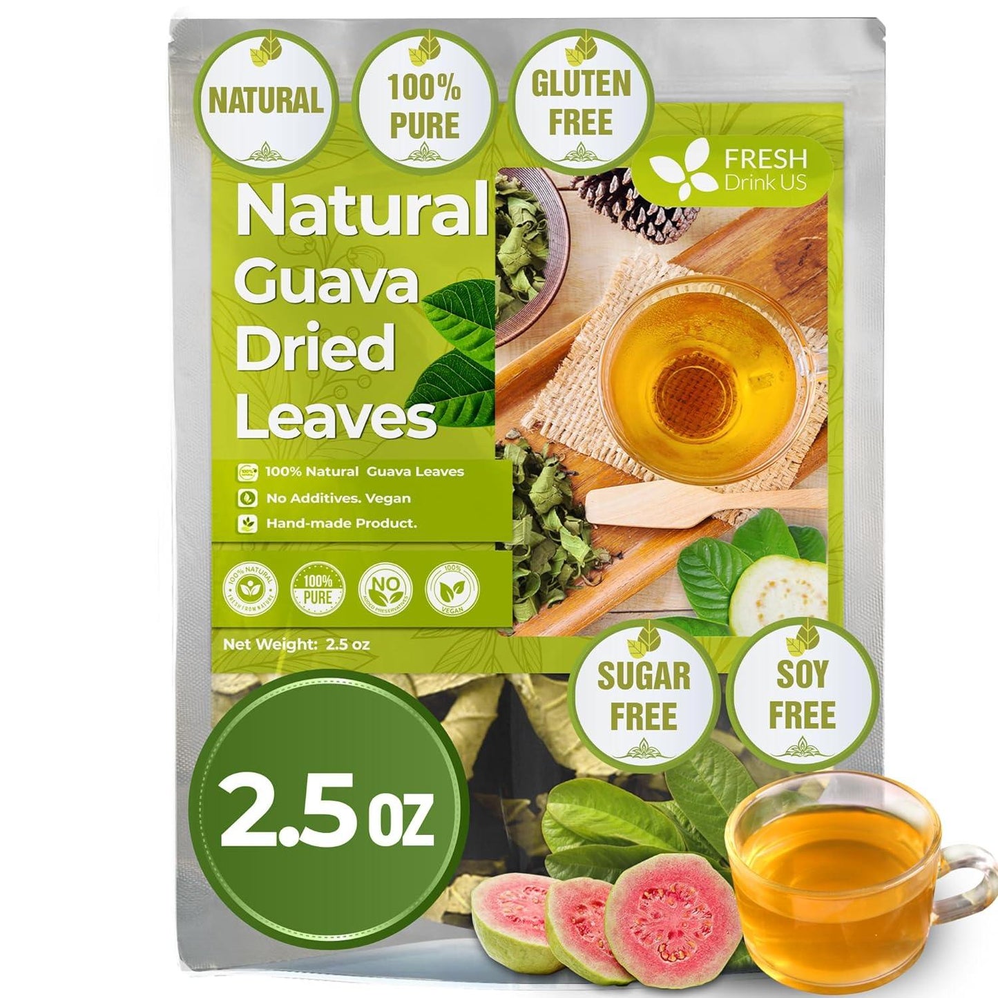 Premium Natural Guava Leaves - Whole Dried Herbal Tea