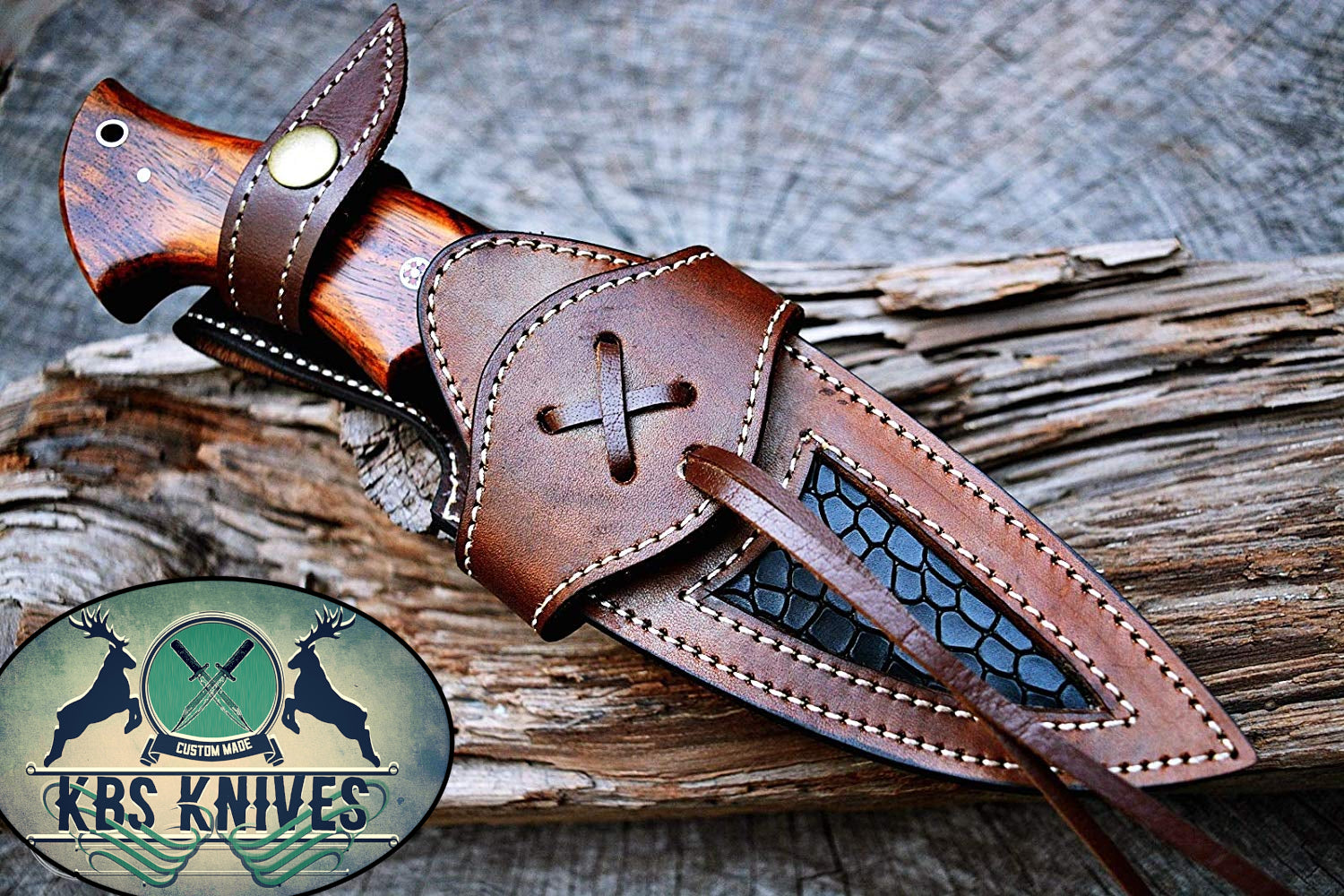 Artisan Crafted Damascus Steel Hunting Knife - Korvel