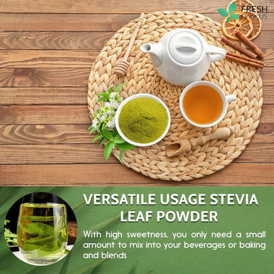 Stevia Leaf, Whole Dried Leaves, Tea Bags, Powder, 100% Natural and Pure from Stevia Leaves. Sugar Substitute for Tea, Coffee. Loose Leaf Stevia Herbal Tea. Zero Calorie Sweetener. No Sugar, No Caffeine, No Gluten, Vegan. - Korvel
