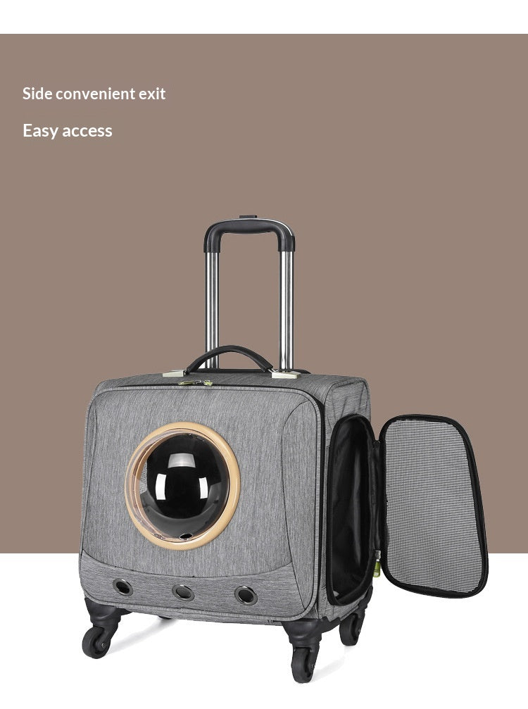 Universal-Wheel Portable Pet Travel Carrier