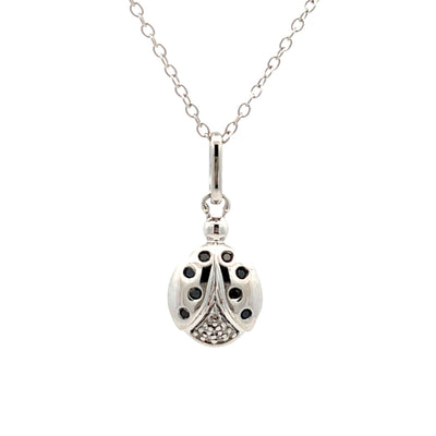 .08ct Black Diamond Animal Pendant in Sterling Silver