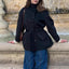 Womens Wool Coat with Belt and Mock Neck