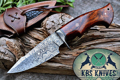 Artisan Crafted Damascus Steel Hunting Knife - Korvel