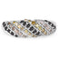 0.63 Carat Genuine Champagne, Yellow & Black Diamond Sterling Silver Ring