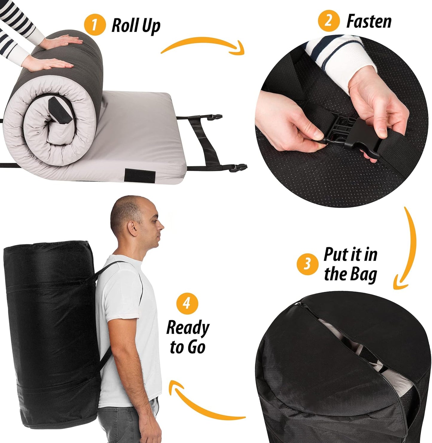 Hazli Ultra Comfort Air-Cell Memory Foam Camping Mattress