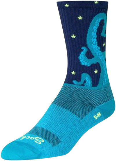 Chaussettes SockGuy Crew Kraken - 6" Bleu Grand/X-Large