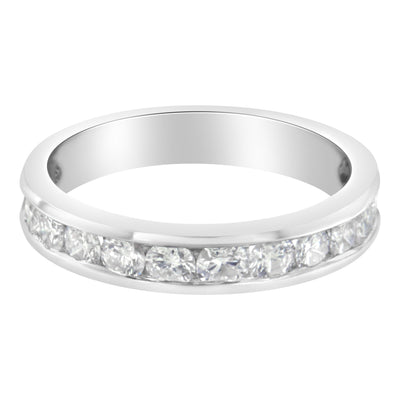 IGI Certified 1.0 Cttw Diamond Half-Eternity Band in 18K White Gold