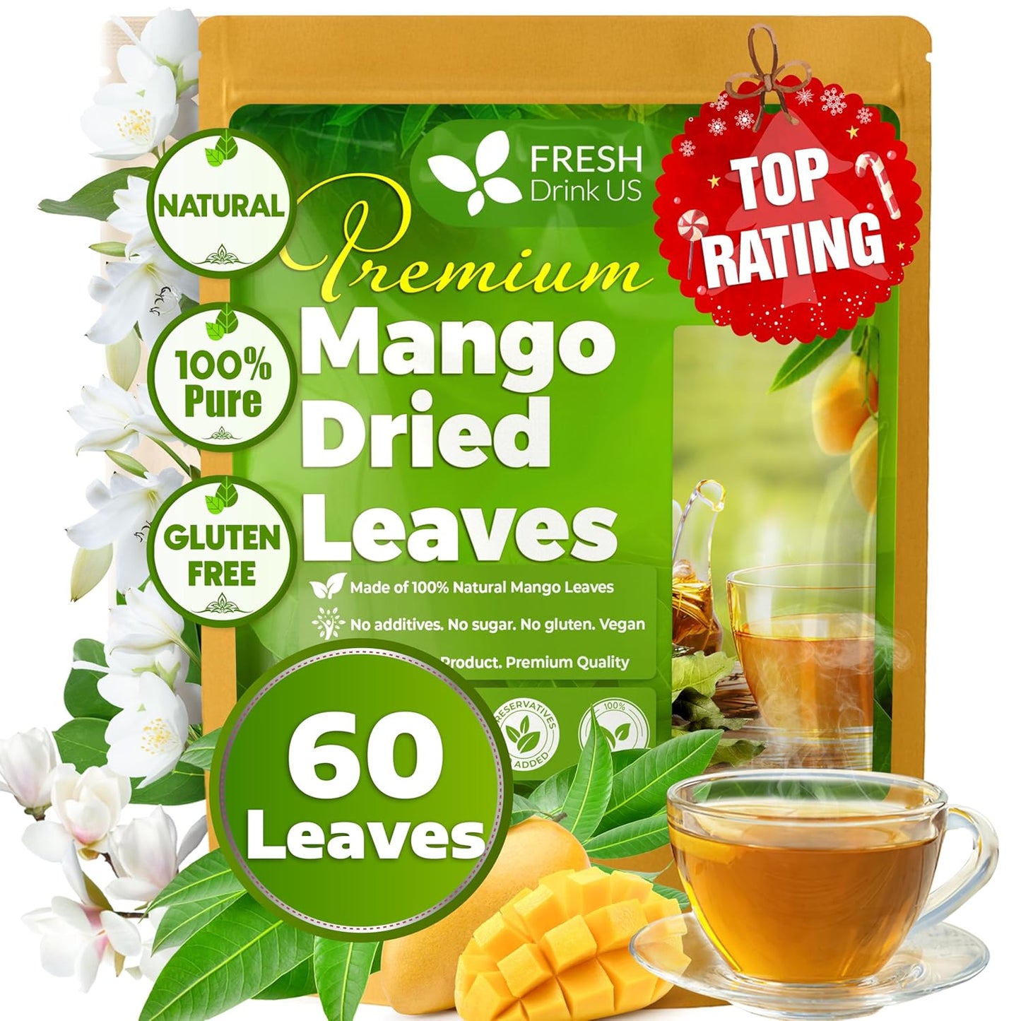 Premium Mango Leaf Herbal Tea - 100% Natural Dried Leaves