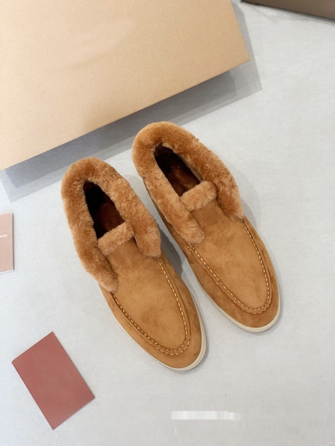 Bottes courtes en cuir laineux pour la neige - Doublées en polaire pour la chaleur