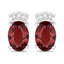 1.35 Carat Genuine Pink Tourmaline & White Diamond Earrings in 14K White Gold