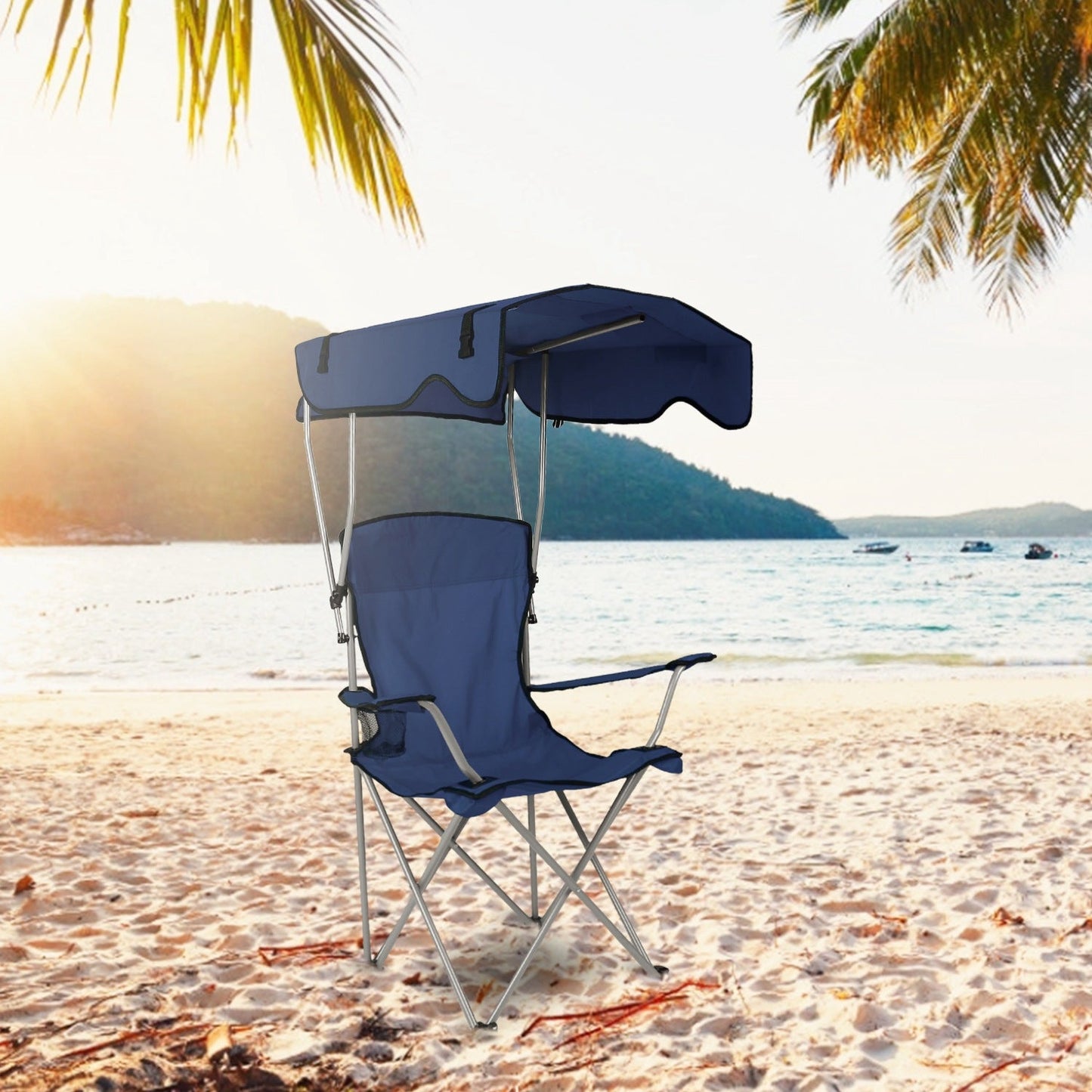 Silla de Playa Plegable GBruno con Dosel