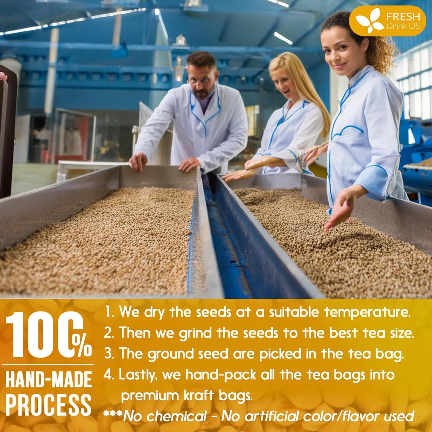 Premium Fenugreek Tea Bags - Caffeine-Free & Vegan (30 Bags)
