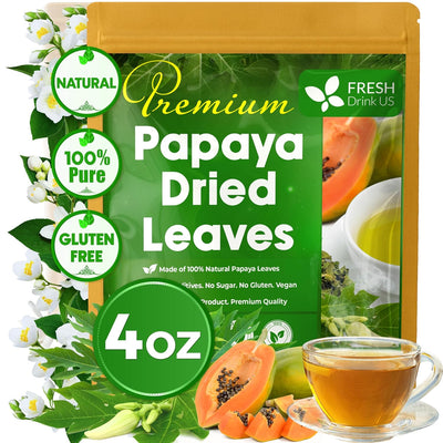 Premium Papaya Dried Leaves Herbal Tea - Caffeine-Free & Vegan
