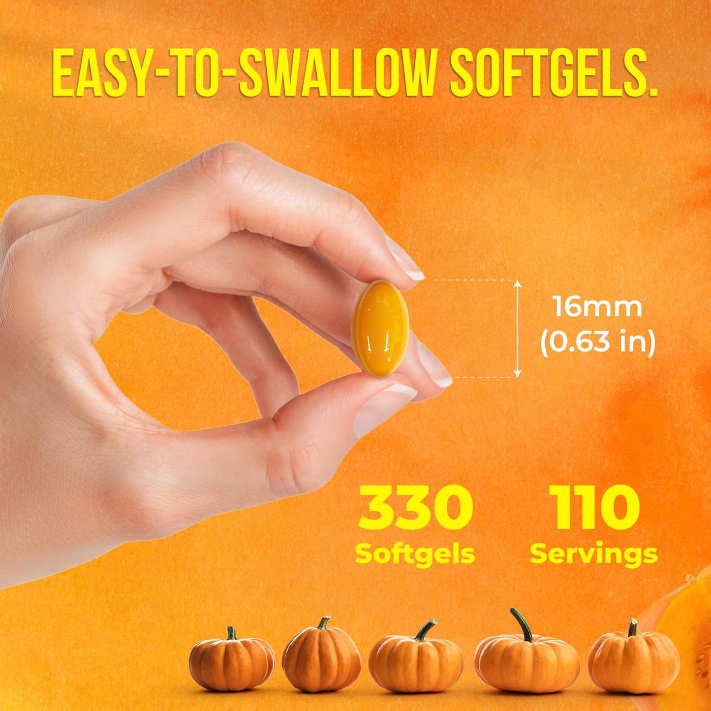 Gélules d'huile de pépins de citrouille premium avec saw palmetto - 3000mg